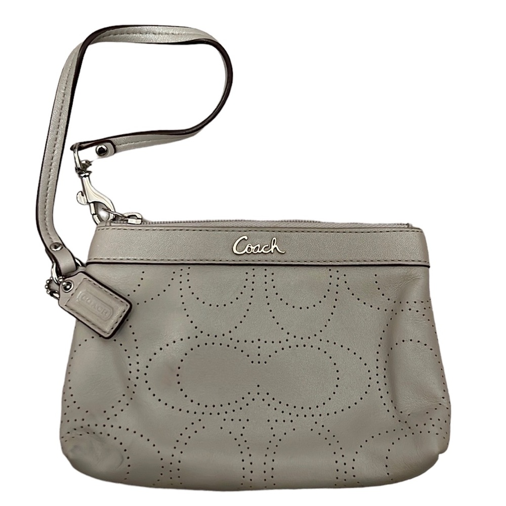 BNWOT Coach perforated logo wristlet